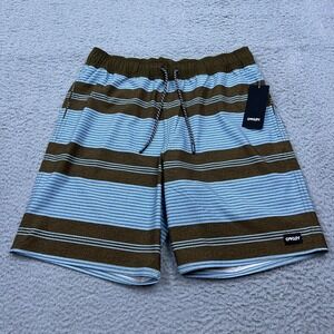 NWT‎ Oakley Marlin RC 20" Boardshorts S Blue Carafe Stripe Hydrolix Beach Shorts